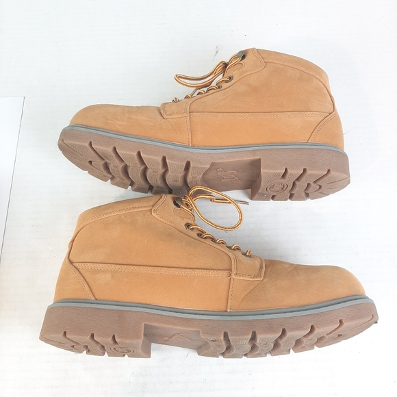 🔥Lugz Mantle Mid Boots in Golden Wheat Men's Size 11.5 Faux Suede - Picture 8 of 11